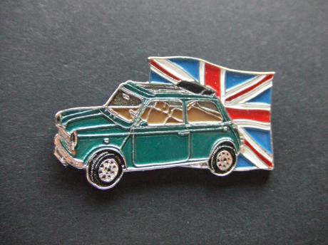 Austin Mini Cooper turquase vlag van Engeland